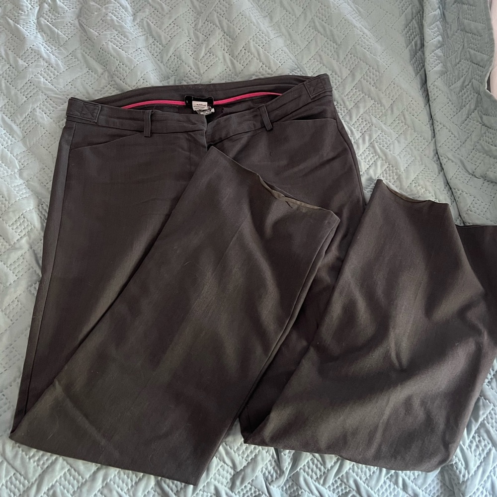 Grey boot cut work pants